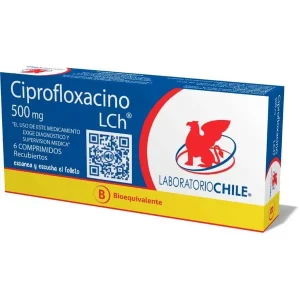 CIPROFLOXACINO 500 MG COMP REC X6 (CHILE)